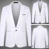 Thin Type Pockets Men Blazer Long Sleeve Single Button Lapel Suit Jacket Male Clothing