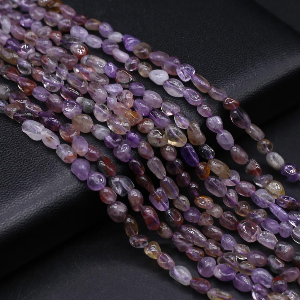 Natural Stone Irregular Beads Agates/Amethyst Smooth Beads 6-8 MM For Jewelry Making DIY Necklace Bracelet Earrings Accessory