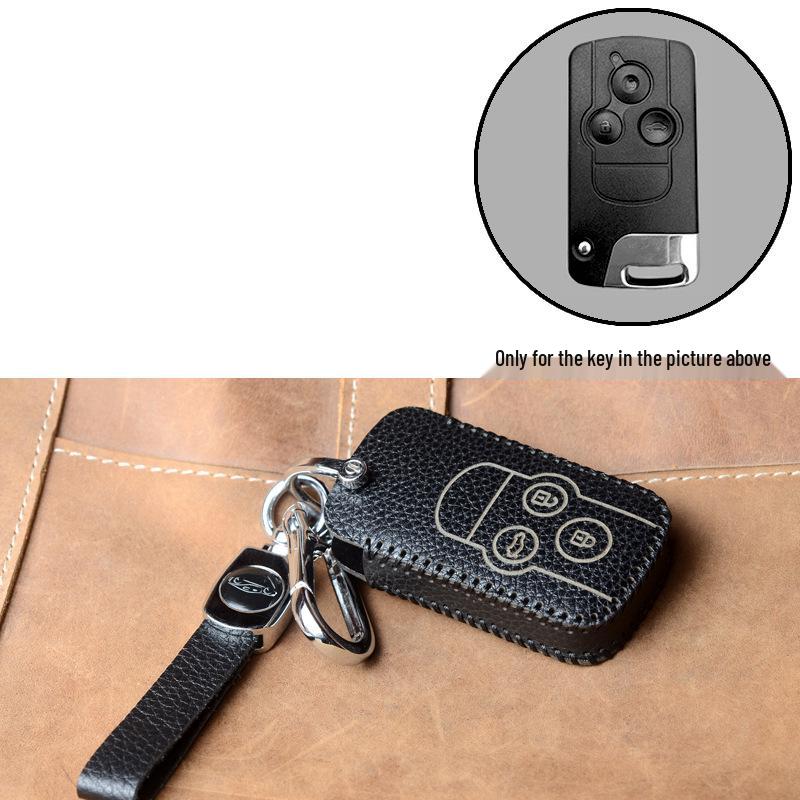 Xiongbing Schlüsselanhänger-Set für Toyota: Modifizierter Leder Ein-Knopf-Start Schlüsselanhänger