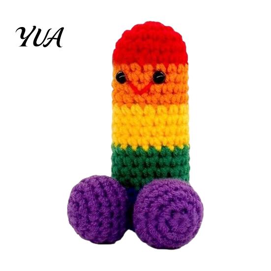Emotional Support Gift for Family Handmade Crochet Ornament, Funny Positive Desk Buddy, Cute Festive Ornament Figurine, Keepsake Friends