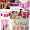 Wedding Party Decoration Color Paper Tassel Garland Bride To Be Birthday Decor Baby Shower Girl Slingers Mermaid Party Supplies