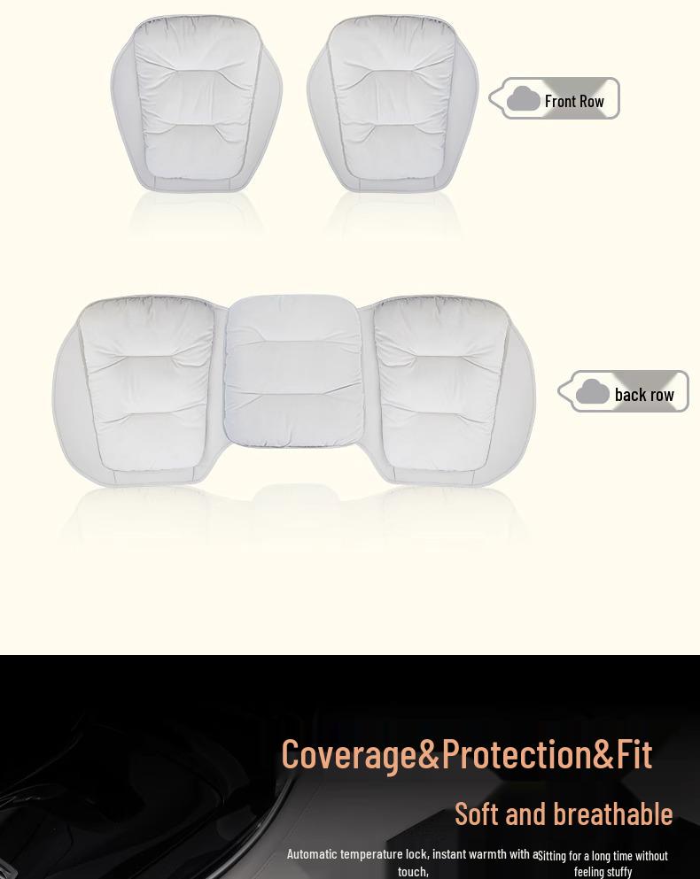 High-End Plush Heated Car Seat Cushion for Autumn and Winter