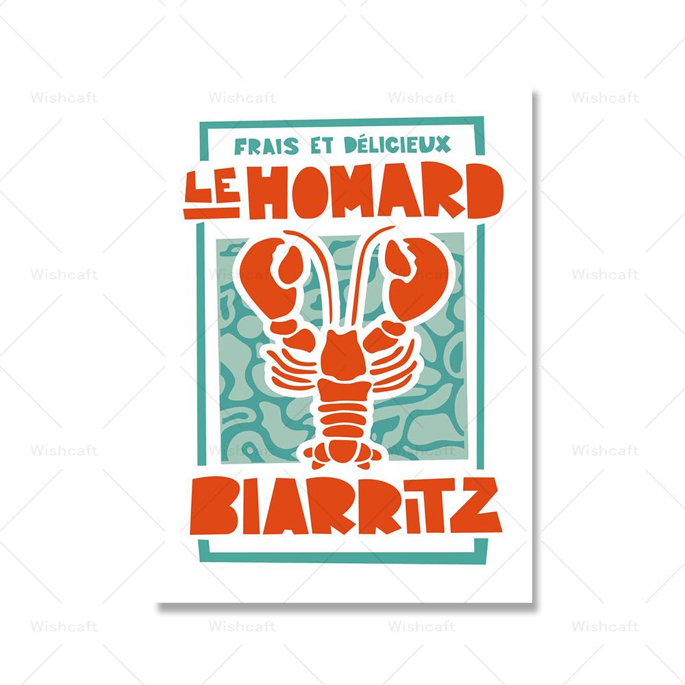 

Омары рамэн суши кухонные постеры декоративные мультяшные еда холст живопись забавный японский ресторан настенные художественные картины принты 21x30cm No Framed