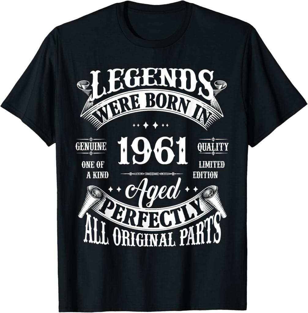 Vintage May June 1961 Birthday Party Outfit Born In May 1961 TShirt Graphic T Shirt Vintage T Shirt Men Clothing Cotton Camisas
