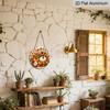 2D Flat, 1pc Round Aluminum Hanging Sign, Rustic Farmhouse Metal Wall Decor - Autumn Harvest Pumpkin & Fall Signs, Seasonal Plaque Suitable for Home