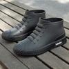 Korean Style Men's Waterproof Short Ankle Rain Boots for Spring/Autumn - Versatile Rubber Shoes for Outdoor, Work, and Fishing