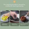 Kitchen Cleaning Brush Press Dish Pot Scrubber with Transparent Windows Kitchen Washing Tools for Stoves Range Hoods Sinks