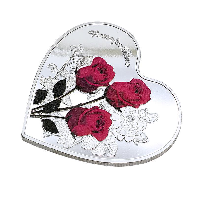 Valentine's Day gift, 520, love rose commemorative coin, coin, 52 languages, Qixi, gift for girlfriend, confession gift, hand gift