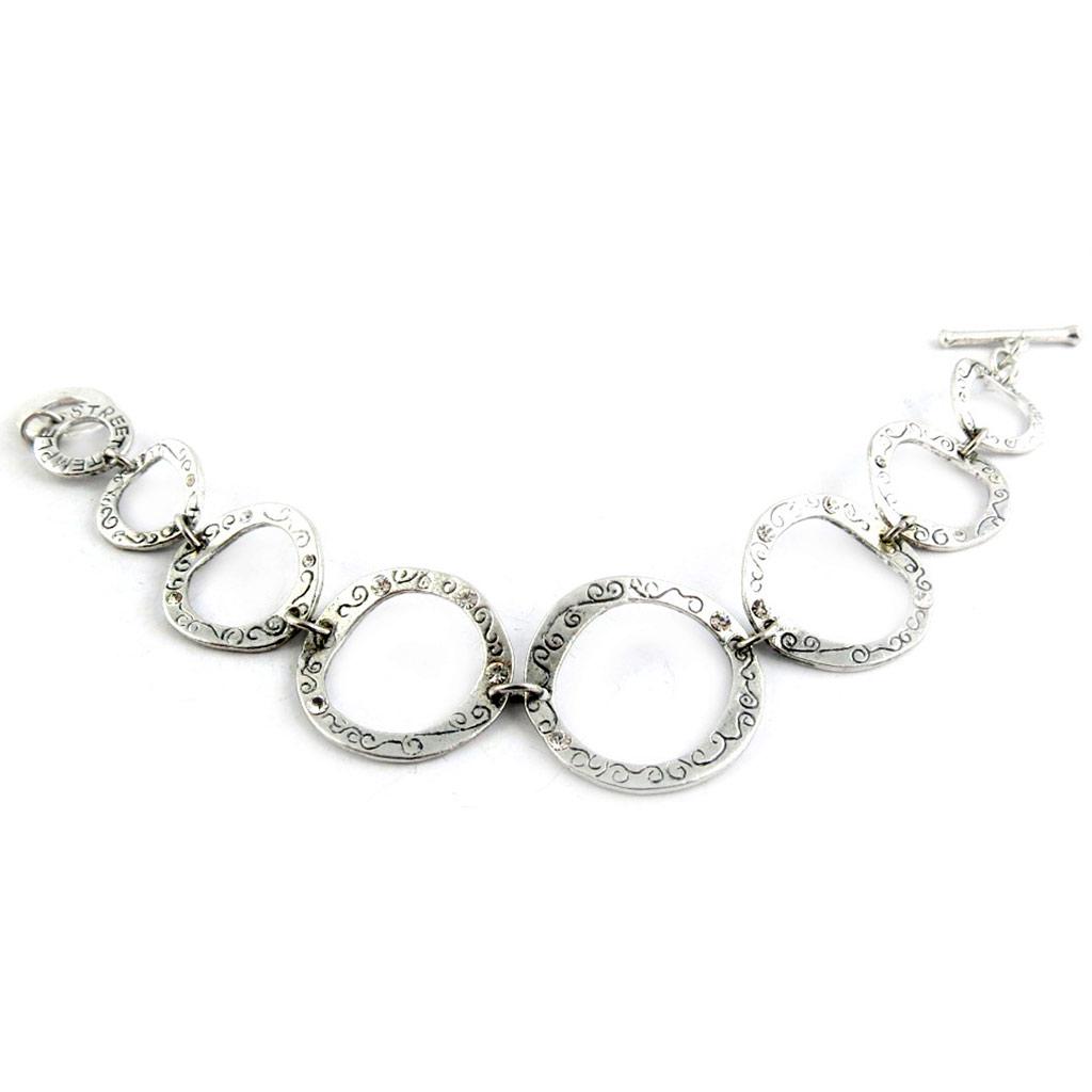 Les Trésors De Lily [E6665] - Bracelet Créateur 'Rock Connection' Blanc