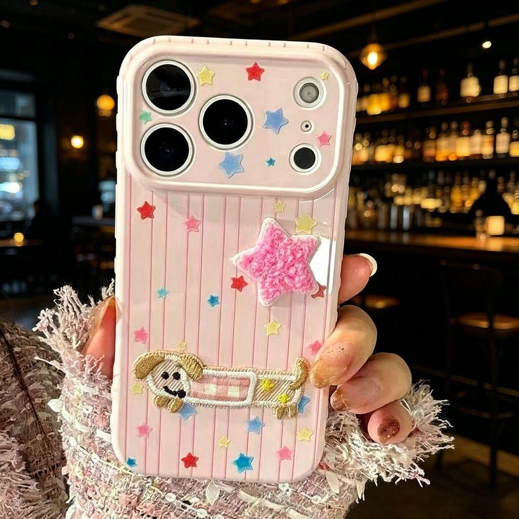 Cat & Dog Graffiti Stars iPhone Case for 17 Pro Max/16 Pro/15