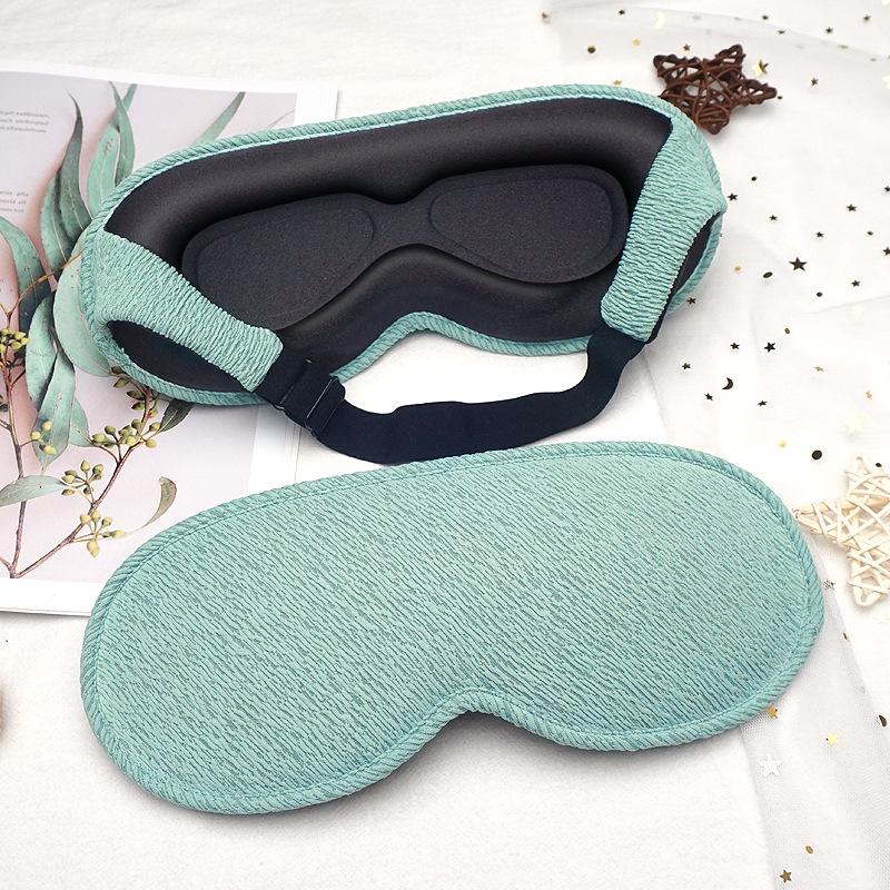 3D Blackout Sleep Mask with Hollowed Nasal Wing & Pressure-Free Design for Deep Rest