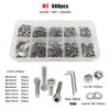 1 Box M1.6 M2 M2.5 M3 M4 M5 M6 M8 DIN912 304 A2 Stainless Steel Hex Hexagon Socket Allen Cap Head Screw Bolt Nut Assortment Kit