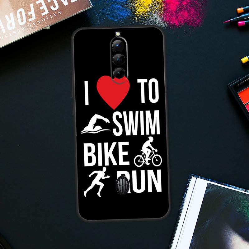 Swim Bike Run Triathlon Case For ZTE Nubia Red Magic 9 8 8S Pro Plus RedMagic 6S 7S Pro 6 7 Pro 5S 6R 5G Back Cover