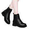 Fashionable versatile women's boots winter new Elegant simple comfortable thick square toe thick heel women short boots