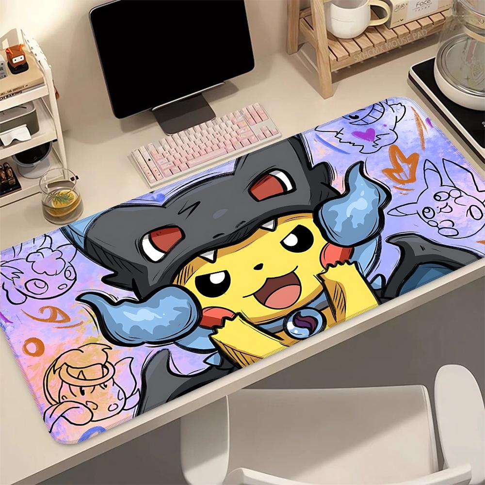 Kawaii Large Mouse Pad Game Rubber Desk Mat Computer Keyboard Pad PPokemon Pikachu X Gaming Accessories Carpet Mousepad