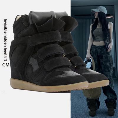 Branț invizibil pentru creșterea în înălțime, Pantofi high-top pentru femei, Pantofi casual versatili pentru îmbrăcăminte sport