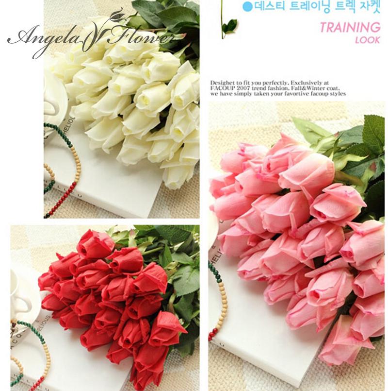 11pcs/Lot Fresh Rose Artificial Flowers Real Touch Rose Floral Home Decorations For Wedding Party Birthday Gifts