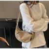 Minimalist Outdoor Single Shoulder Bag With Cable Stitch Urban Style For Daily Use