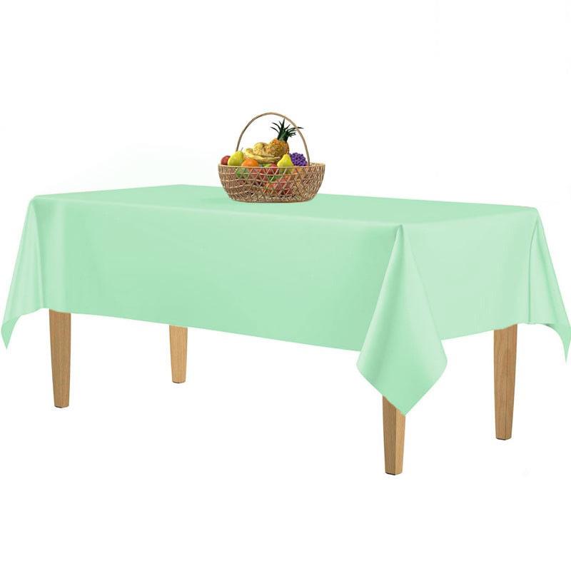 Disposable Waterproof Rectangular Solid Color Tablecloth for Parties