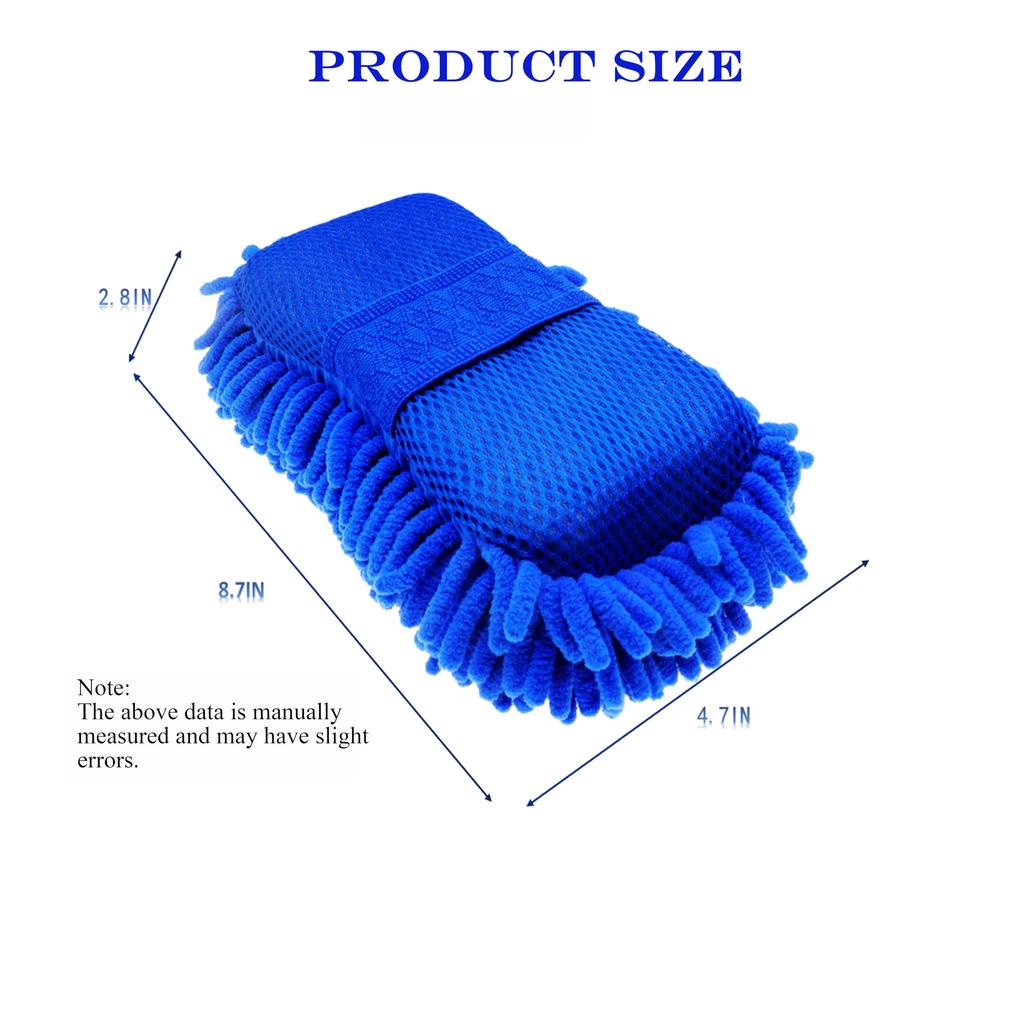 Car Wash Microfiber Chenille Car Wash Sponge Care Washing Brush Pad Washing Towel Auto Gloves Styling Accessories Gadget