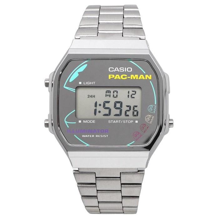 Casio Digital Watch Pac-Man Collaboration Model A168WEPC-7A Silver