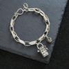 Fashionable Retro Bear Diamond Bracelet - Women's Unique High-End Charm