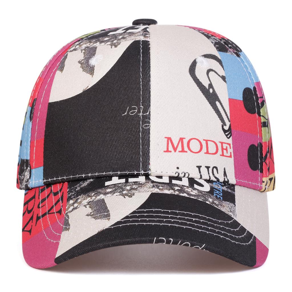 Men Color-blocking Letter Print Baseball Cap Outdoor Adjustable Sunscreen Leisure Hat Spring Autumn Travel Tourism Beach Vacation