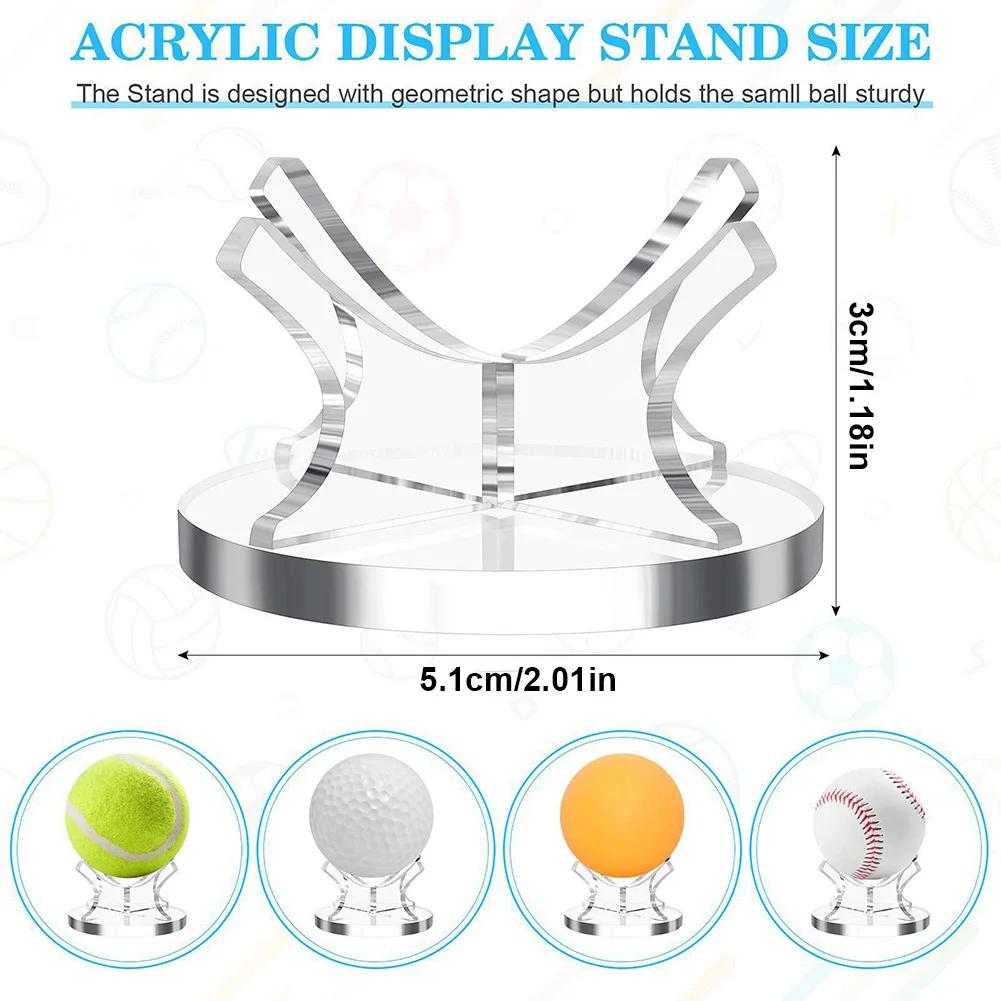 Acrylic Small Ball Stand Holder Clear Sport Ball Display Rack Ball Display Holder for Baseball Golf Softball Tennis Ball Spheres