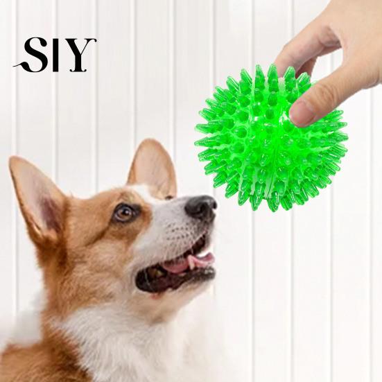 Interactive Pet Toy Squeaky Dog Chewing Sound Ball Safe Teeth Cleaning Puppy Chew Self-pleasure Balls Training Toys Supplies for Boredom Relief Dental