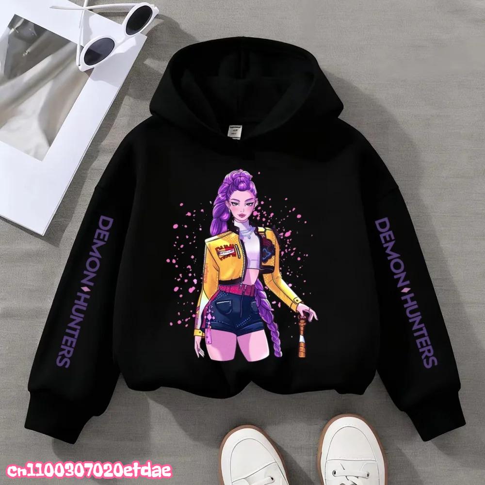 Hoodies Sweatshirts Girls Cartoon Girl Hooded Sweatshirt Children's Fashionable Casual Top Casual Girl's Clothing