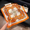 New silk scarf women's fashion versatile high-end small square scarf Korean version neck protection scarf spring and autumn retro scarf binding bag