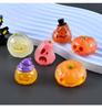 10/20/50Pcs Halloween 3D Luminous Pumpkin At Night Action Figure Mini Micro Landscape Miniatures Halloween Decoration Gifts