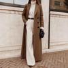 2025 Autumn Winter Women's Casual Long Woolen Coat - Cross-border European & American Style