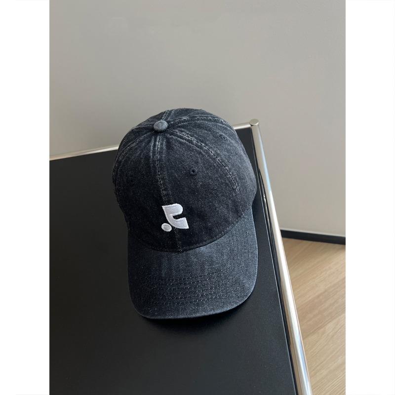 

Retro washed denim cap female deep top big head circumference couple street trendy baseball cap male Adjustable чёрный