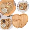 Wooden Serving Tray Heart Shaped Cheese Board Plate Dinner Plate Cake Plate Decorative Serving Platter Plate For Ware Plates