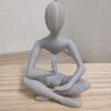Abstrakt Tänkare Staty Sitta i Meditation Figur Skrivbordsfilosof Figurin för Hem Bokhylla Skåp Dekoration
