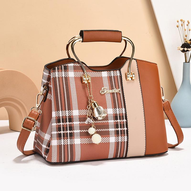 Stylish Pu Women's Tote Bag With Color Block Design For Moms In Yellow Black Pink And Cream