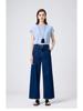 MBB Women's High-Waisted Wide-Leg Jeans with U-Shaped Back Pocket - Non-Elastic Slimming Fit, Spring 2025 Collection