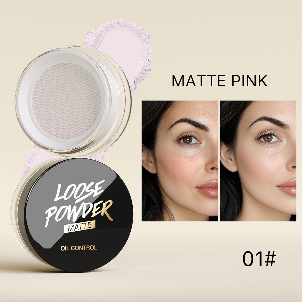 5 Color Luxury Powder for Women Face Foundation Pearlescent Powder Bottle Loose Powder Authentic Oil-Control Beauty Make Up Art Tools
