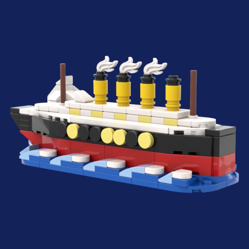 Byggekloss Titanic Isfjell Modell Skip Samleleke Kompatibel Med Små Partikler