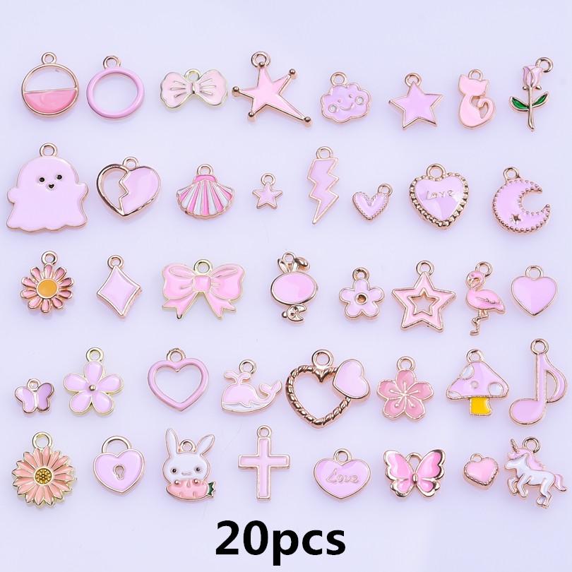 Mixed Pendants Enamel/Bracelet Charm Trinkets Flower Pendant For Jewelry Making DIY Materials Wholesale Items For Resale In Bulk