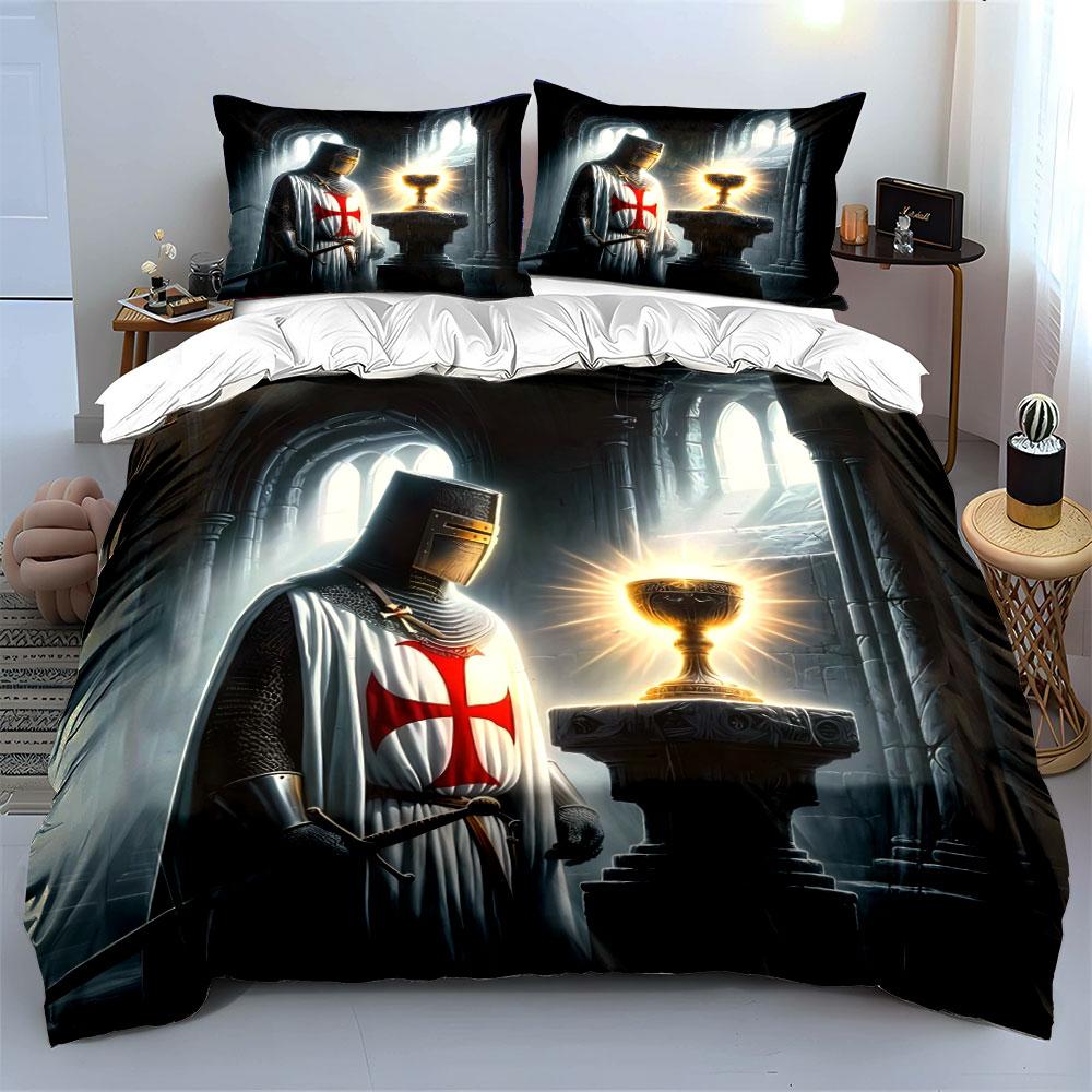 Knight Templar Costume Set Multiple Sizes Kid'S And Adults' Bedroom Exquisite 3Pc Bedding Set, Gift