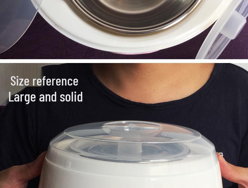 Rustfritt stål 1L Automatisk Yoghurtmaskin - Kompakt husholdningsapparat for yoghurt, natto og risvin