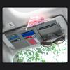 Sunshade Storage Bag Pu Leather Multi-Pocket Net Zipper Car Sun Visor Organizer Sunglasses Holder For Car Interior Accessories