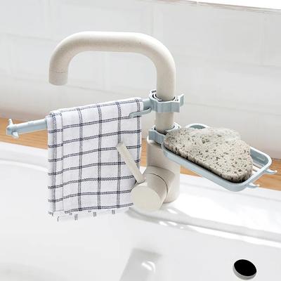Wasserhahn Abtropfgestell Spülbecken Organizer Spülbeckenschwamm Lappen Abtropfgestell Küchenzubehör Regal Gadgets für Zuhause Organizadores