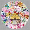 50 Castle Graffiti Cartoon Stickers for Kids - Waterproof DIY Suitcase & Water Bottle Decals