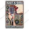 Retro Music Metal Tin Signs - Ideal for Music Party! Features CD, Radio, Guitar. Decor for Bar, Club, Living Room.