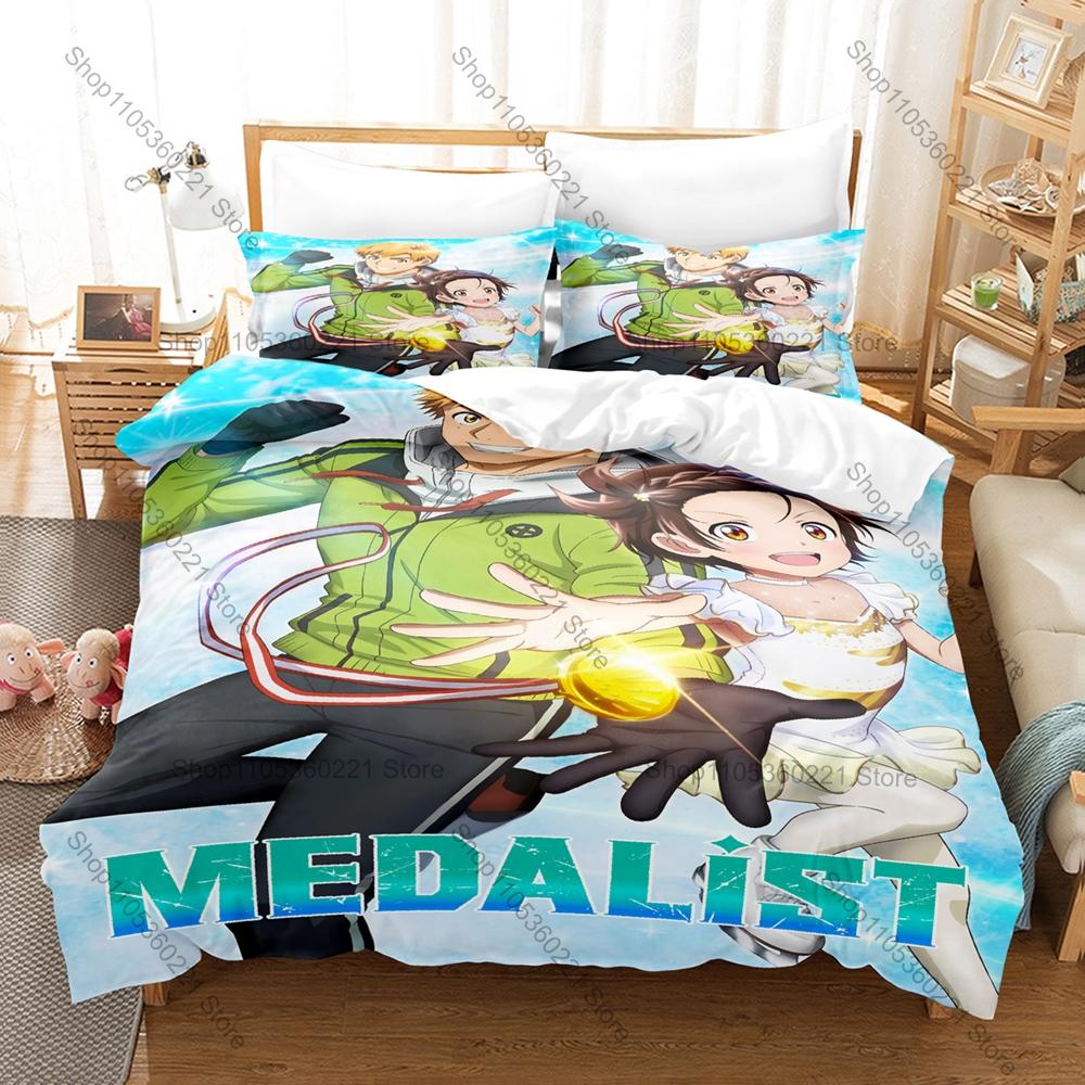 Cool Personality Popular Sports Anime Medalist Bedding Duvet Cover Set New Fashion Pattern Bed Set with Pillowcases Home Textile