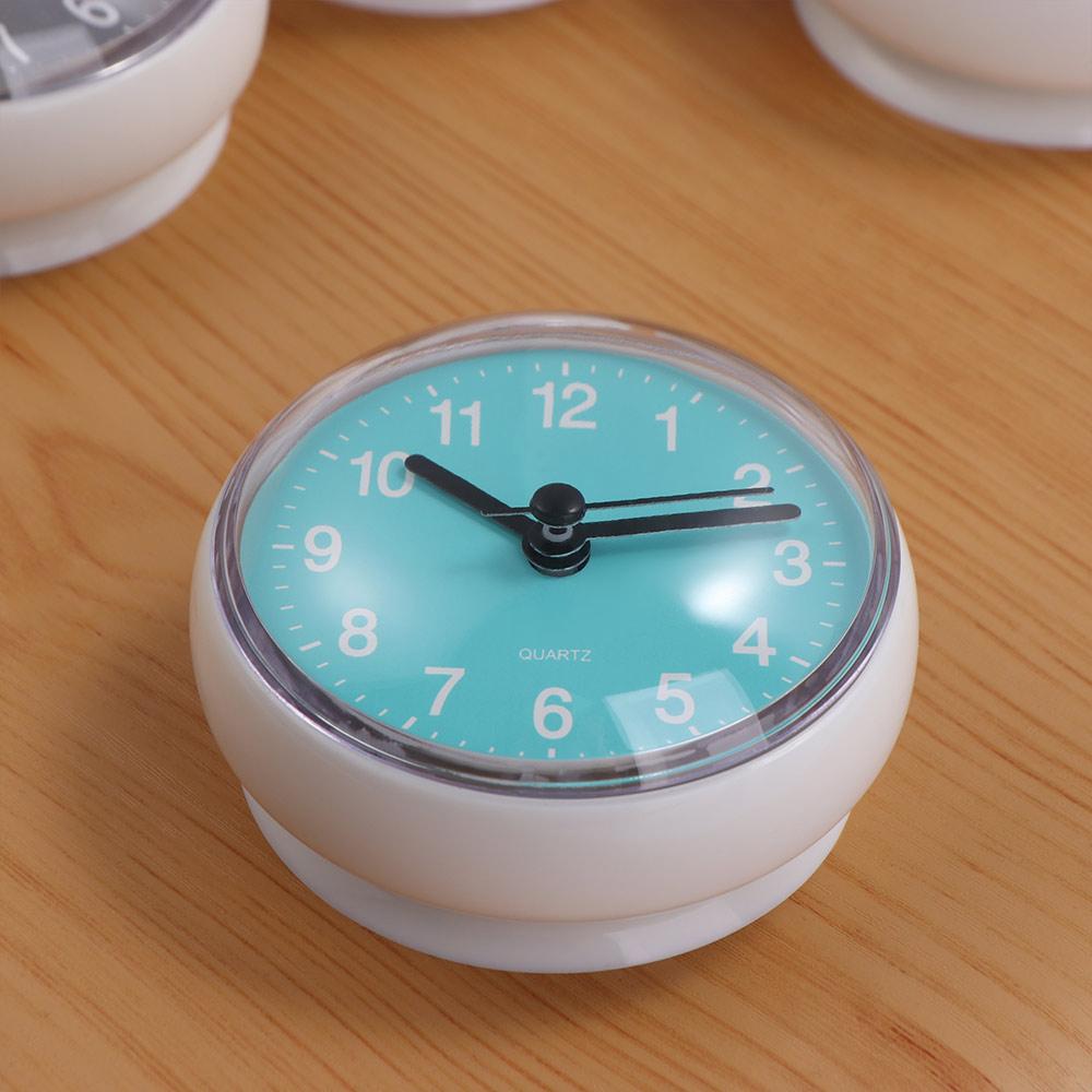 Anti-Fog Quartz Table Clock Plastic Wall Watch Battery Powered Sucker Wall Clock Shower