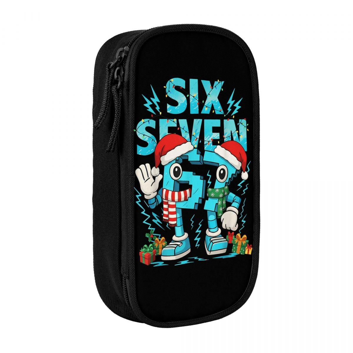 Kawaii Etui 67 Zes Zeven 6-7 Italiaans Hersenrot Meme Potloodtasje School Etuis Jongen Meisje Ontwerp School Schrijfwaren (as the picture,One Size)